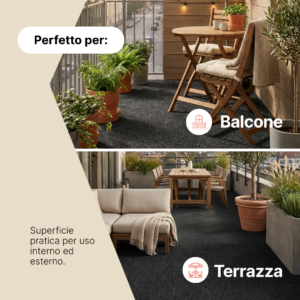 Erba Sintetica Garden Antracite 7mm