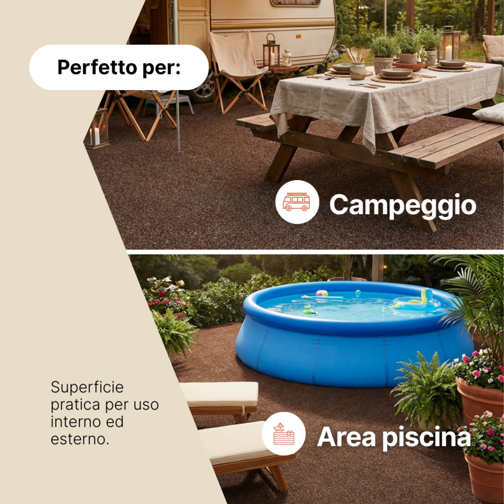 Erba Sintetica Garden Marrone 7mm