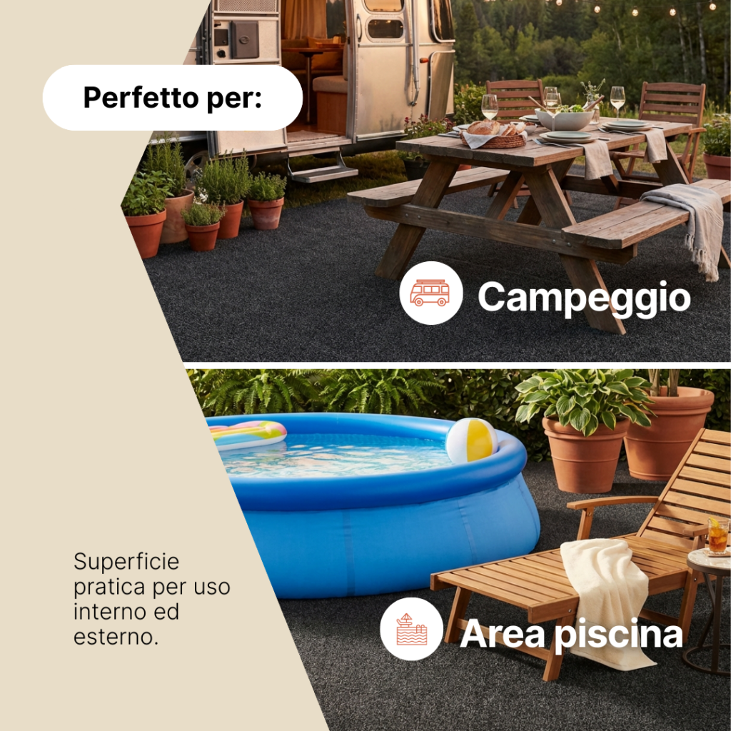 Erba Sintetica Garden Antracite 7mm