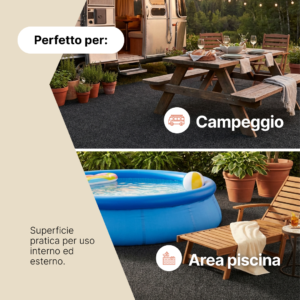 Erba Sintetica Garden Antracite 7mm