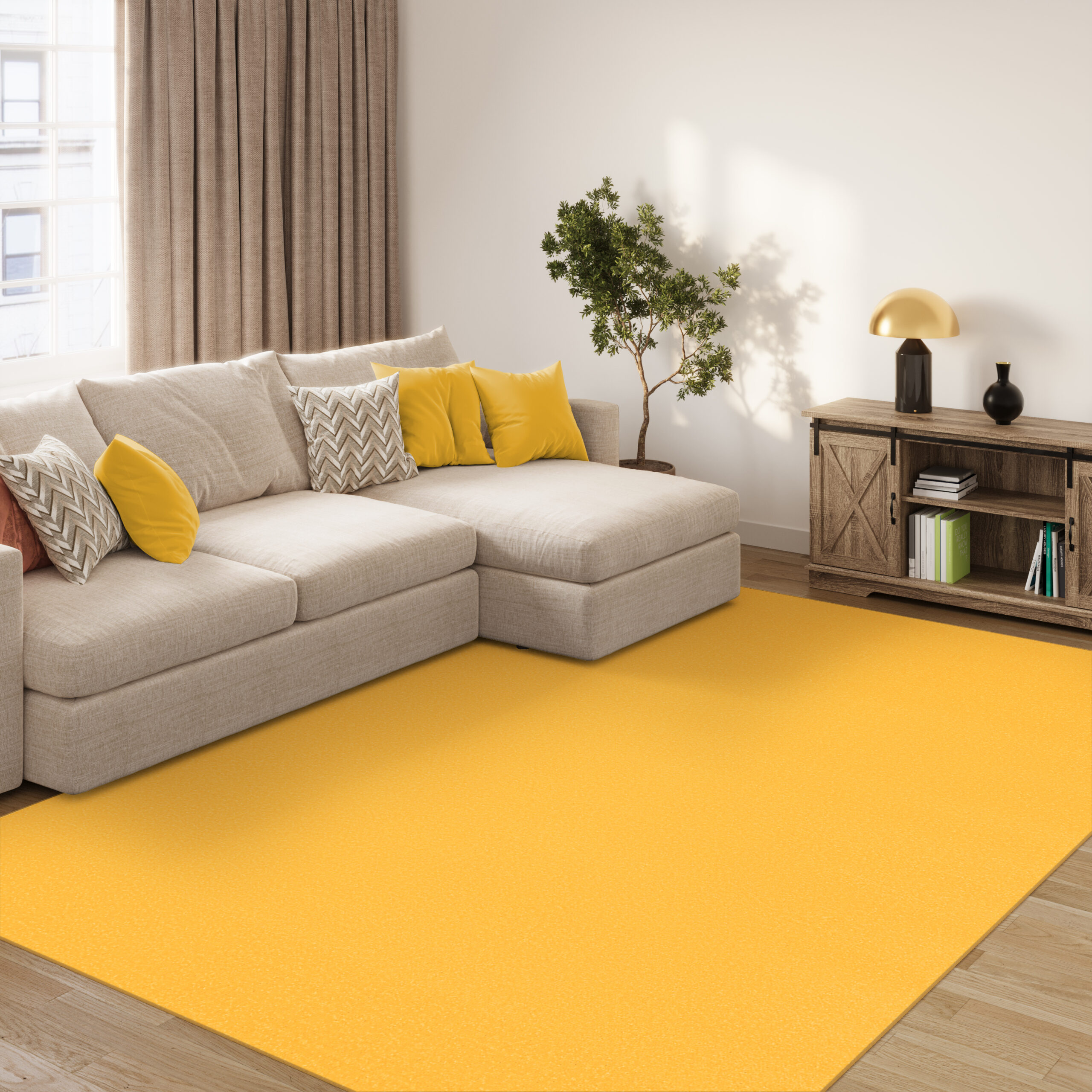 Tappeto Mono Interno Esterno Giallo