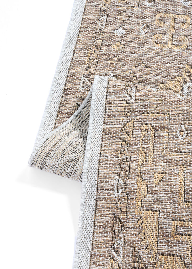 Tappeto da Esterno Yucana Marrone Grigio Vintage