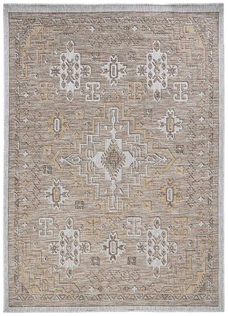 Tappeto da Esterno Yucana Marrone Grigio Vintage