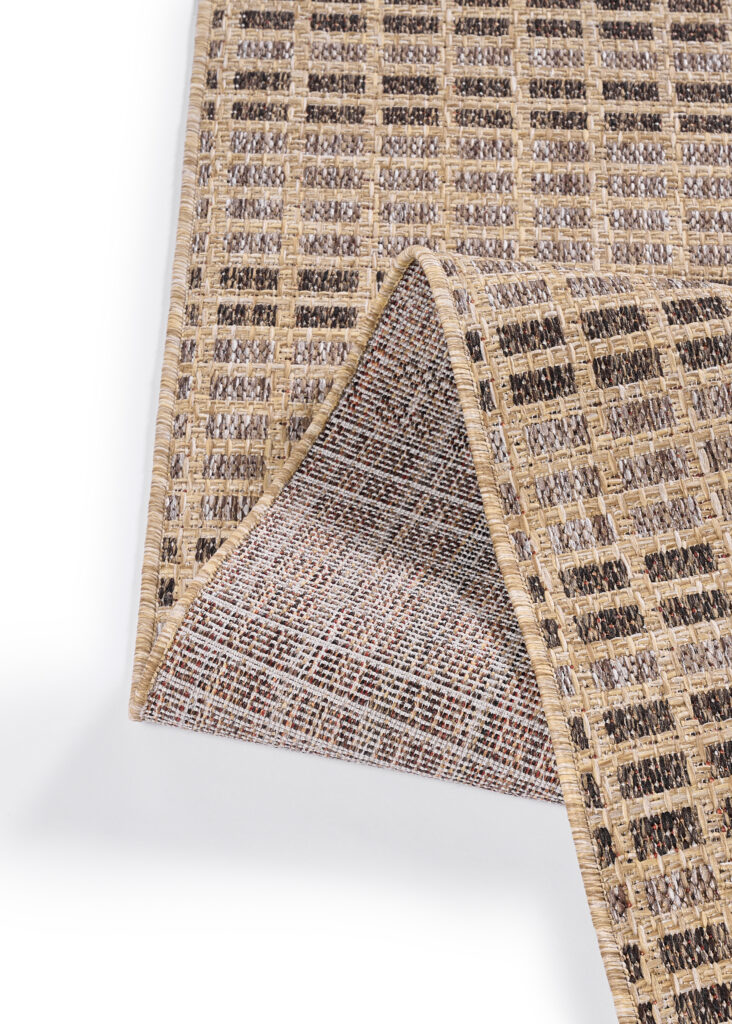 Tappeto da Esterno Yucana Beige Marrone a Quadri
