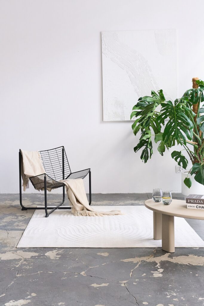 Tappeto Hygge Quadrato Bianco Sporco Moderno