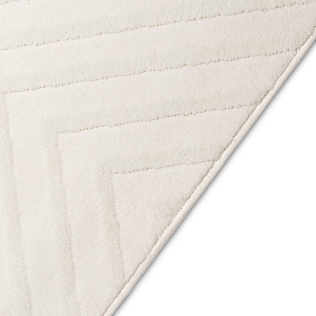 Tappeto Hygge Quadrato Bianco Sporco Rombi