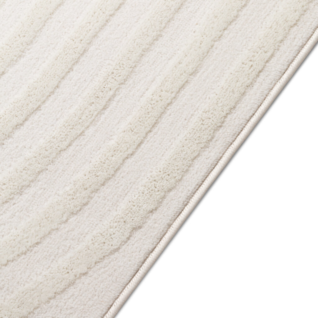 Tappeto Hygge Quadrato Bianco Sporco Linee