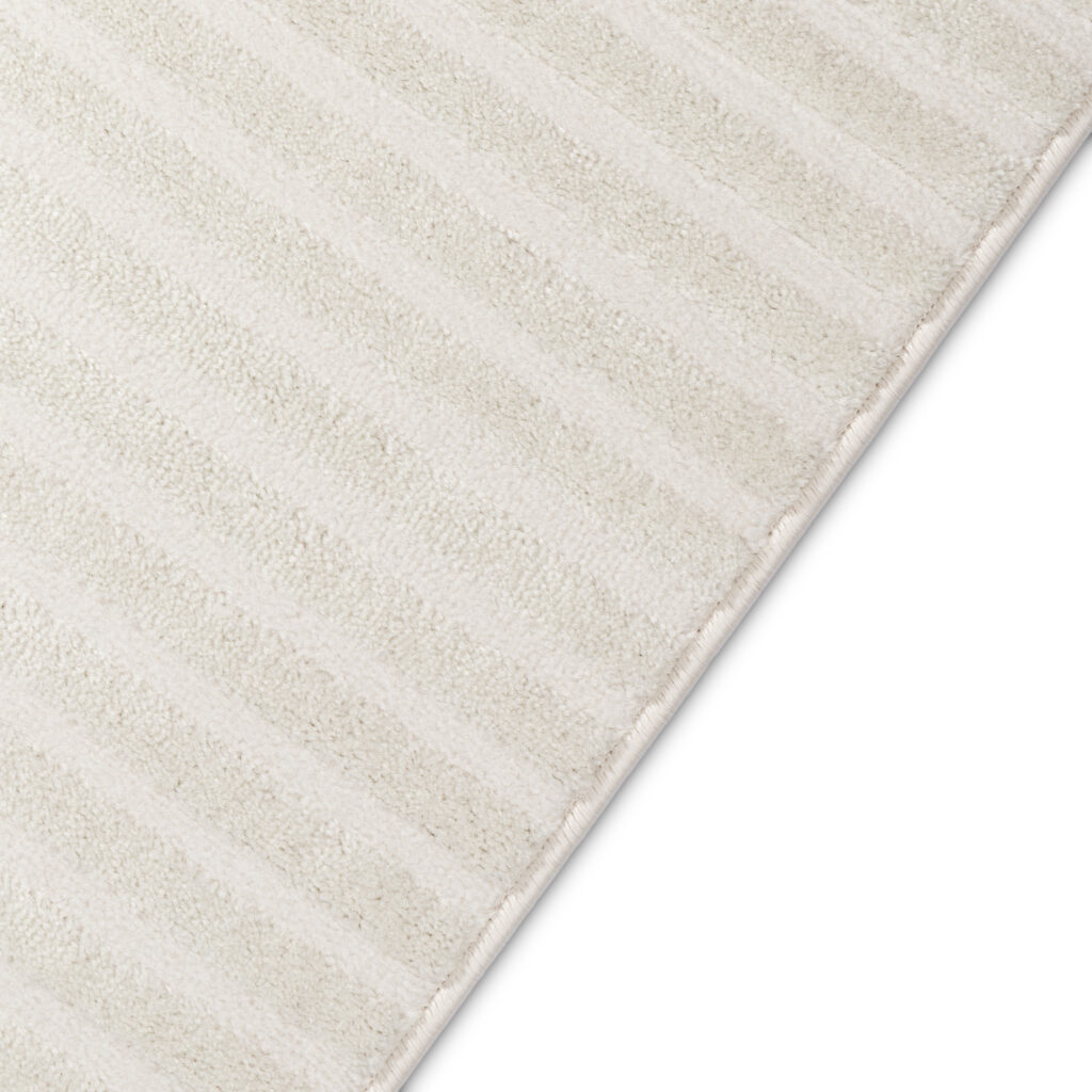Tappeto Hygge Quadrato Bianco Sporco Strisce