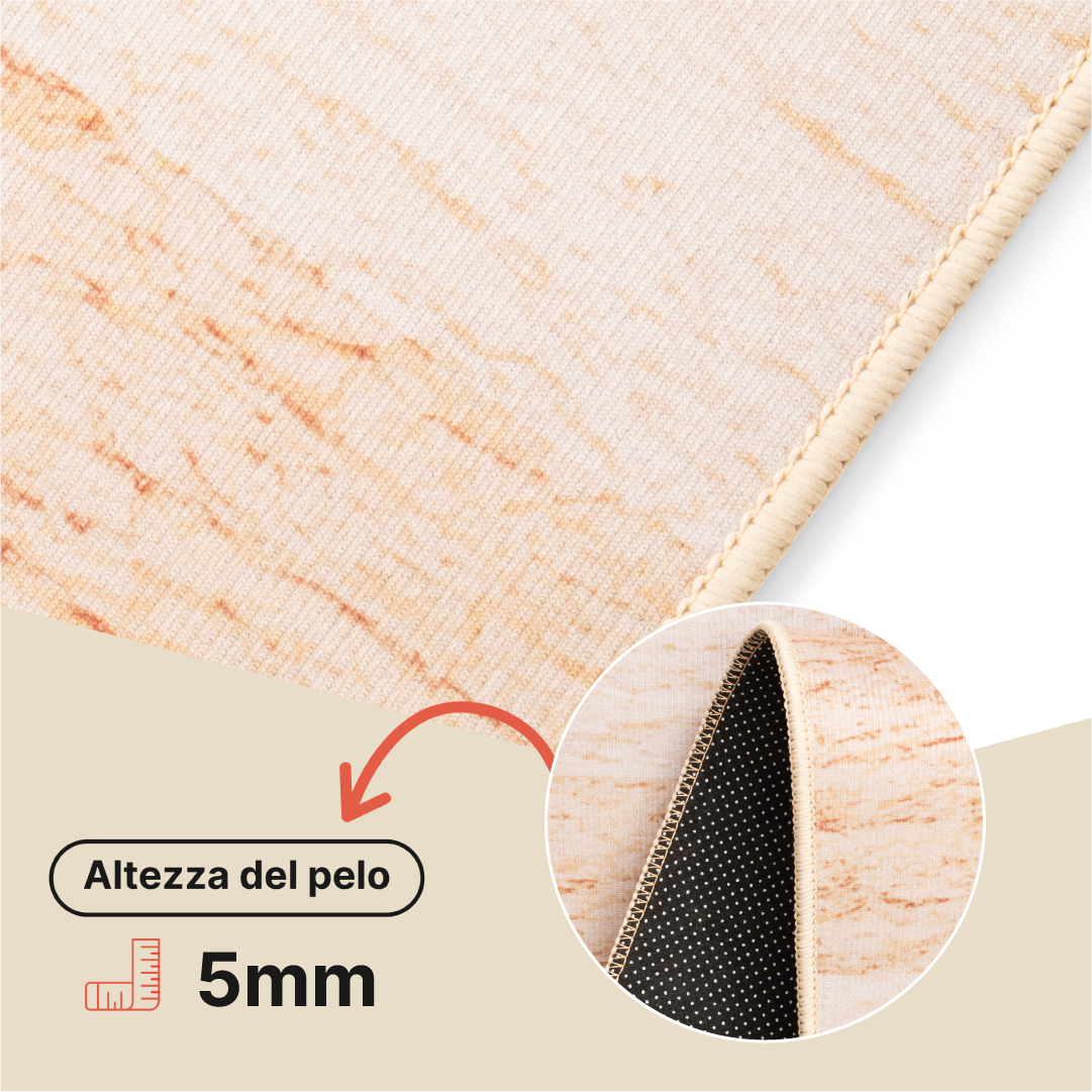Tappeto Nora Marrone Geometrico Antiscivolo