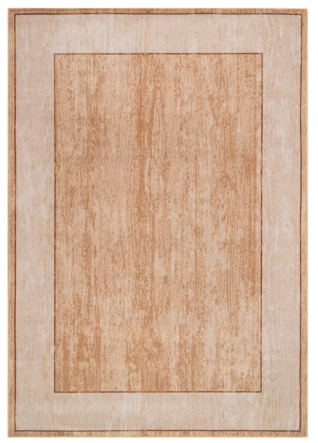 Tappeto Nora Marrone con Cornice Antiscivolo