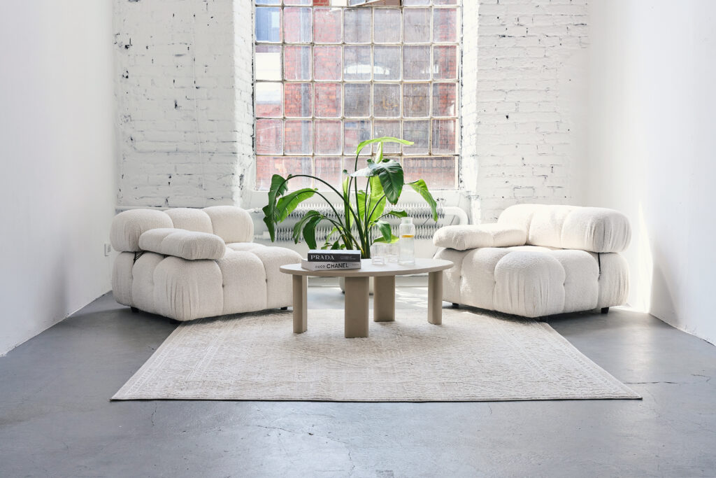 Tappeto Trend Quadrato Beige a Rombo Vintage