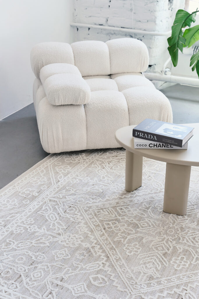 Tappeto Trend Quadrato Beige a Rombo Vintage