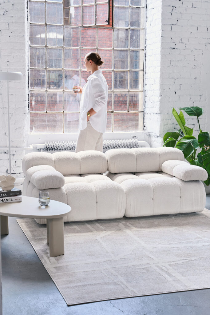 Tappeto Trend Quadrato Grigio Beige Geometrico