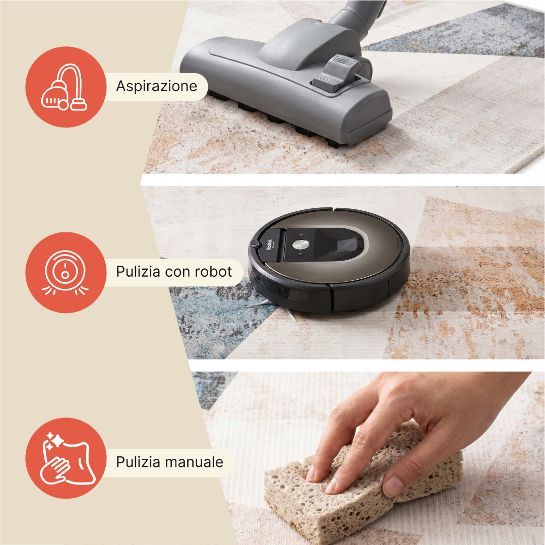 Tappeto Nora Beige Grigio Antiscivolo