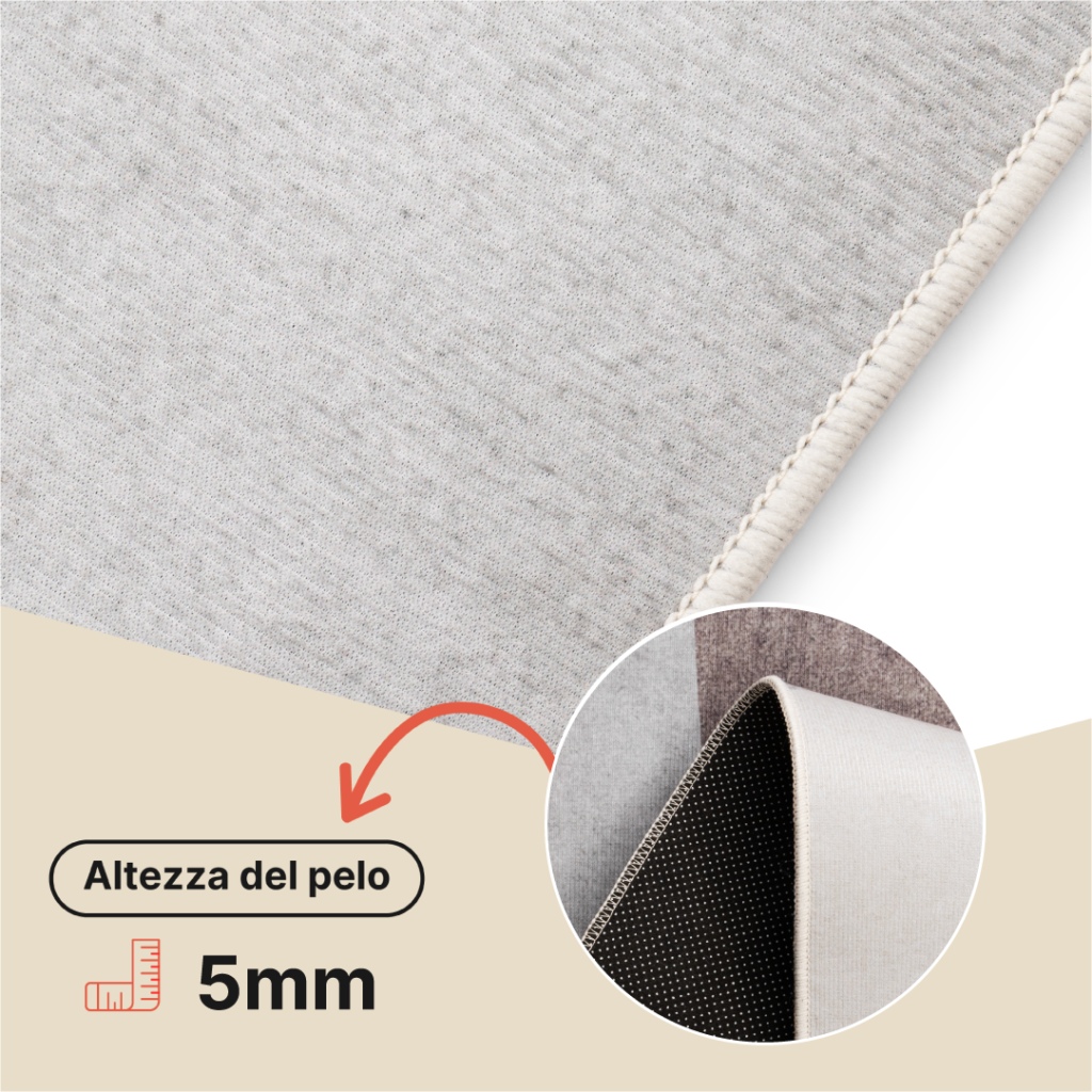 Tappeto Nora Grigio Astratto Antiscivolo