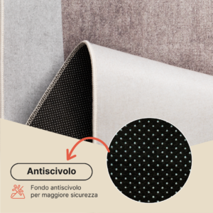 Tappeto Nora Grigio Astratto Antiscivolo