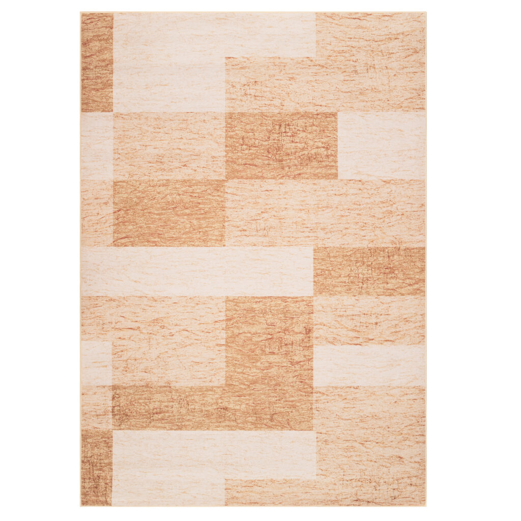 Tappeto Nora Marrone Geometrico Antiscivolo