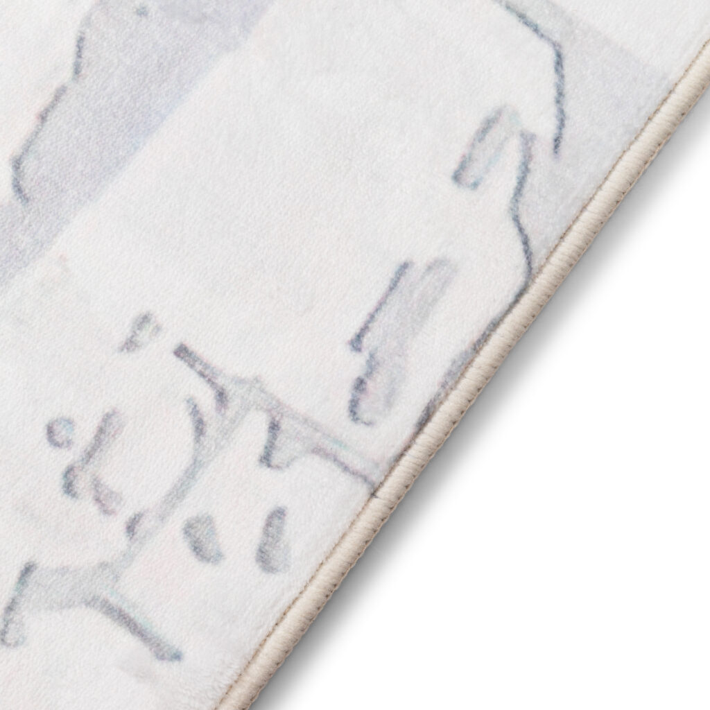 Tappeto Ash Beige Crema Antiscivolo