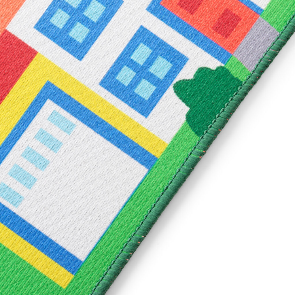 Tappeto Bambini Joy Verde Città Antiscivolo