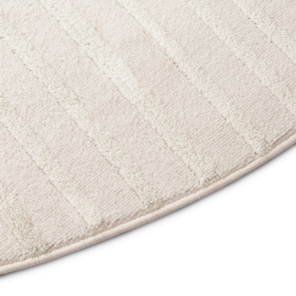 Tappeto Hygge Rotondo Bianco Sporco Geometrico
