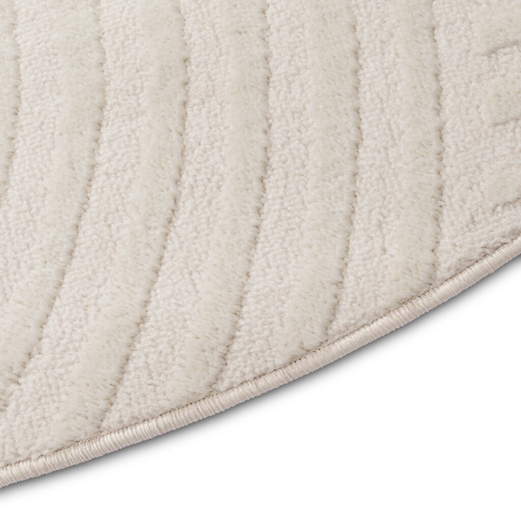 Tappeto Hygge Rotondo Bianco Sporco Moderno