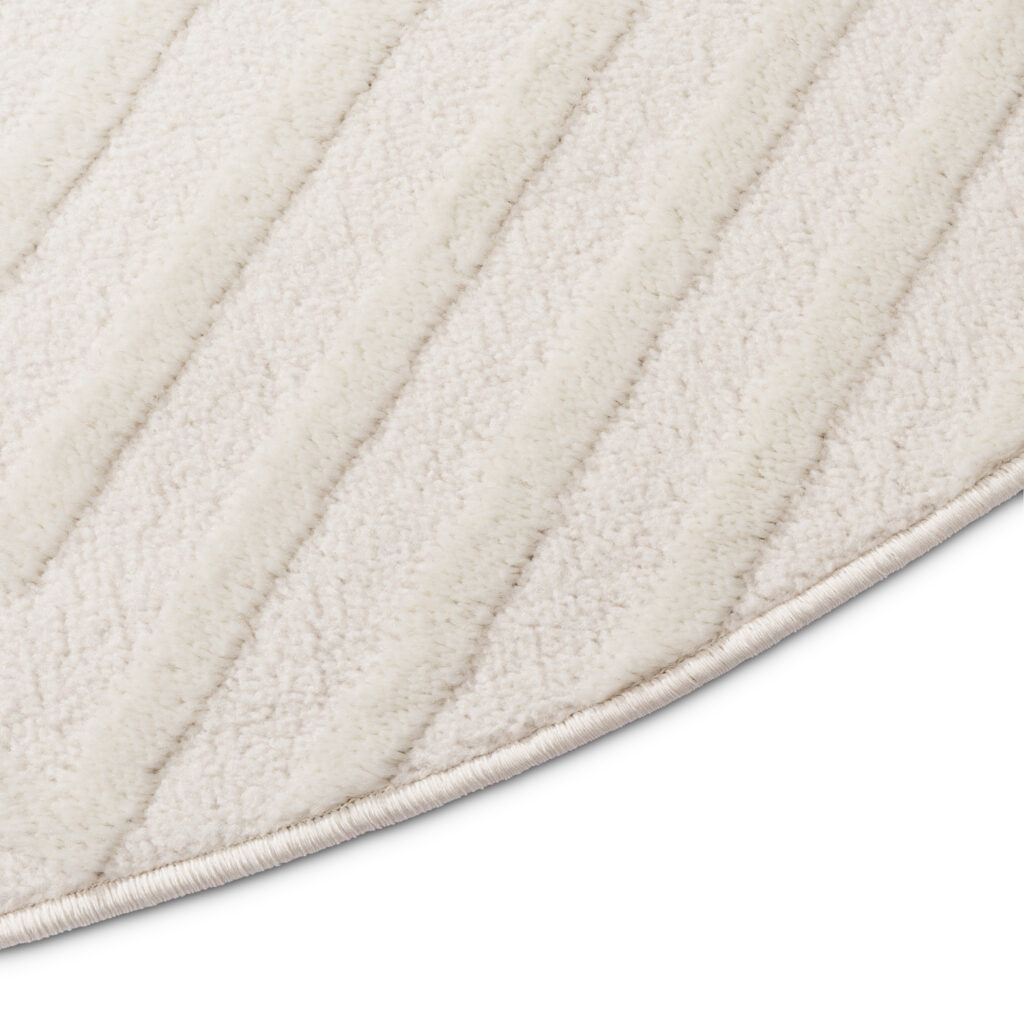 Tappeto Hygge Rotondo Bianco Sporco a Rombi
