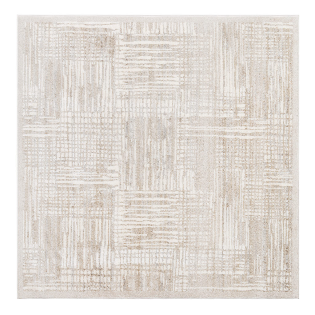 Tappeto Trend Quadrato Beige Moderno a Linee