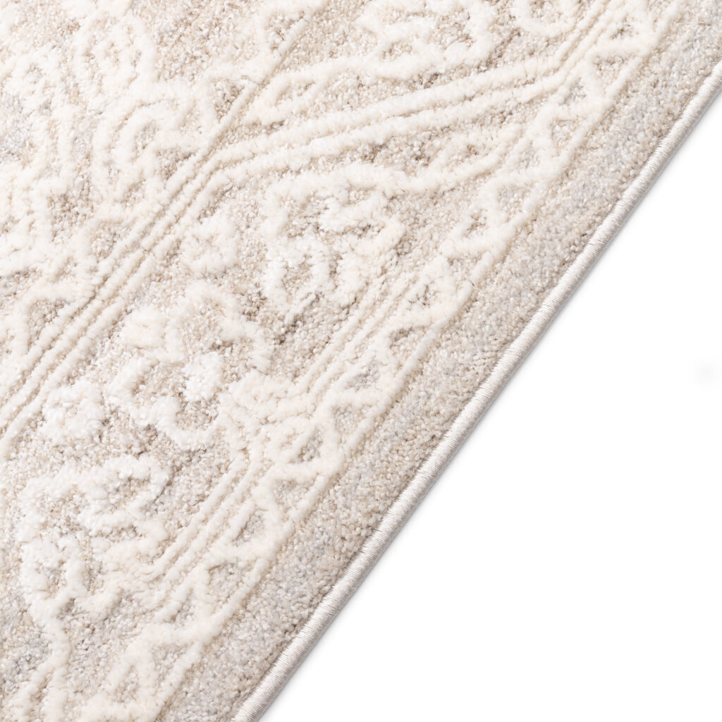 Tappeto Trend Quadrato Beige a Rombo Vintage