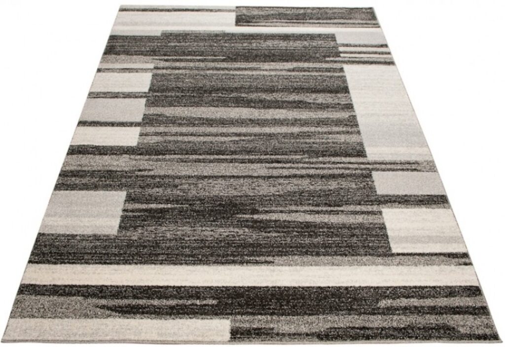 Tappeto Sari Salotto Moderno Geometrico Taupe Fumo