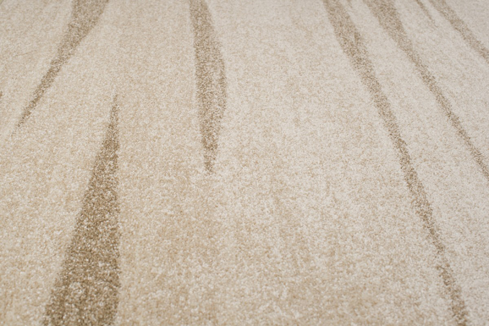 Tappeto Sari Moderno Beige Crema Onde Ondato