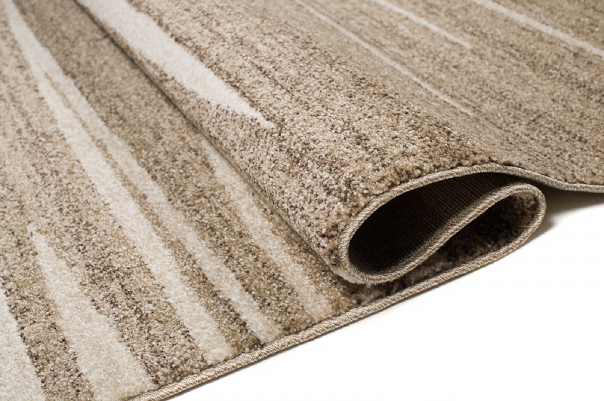 Tappeto Sari Moderno Beige Marrone  Astratto Onde