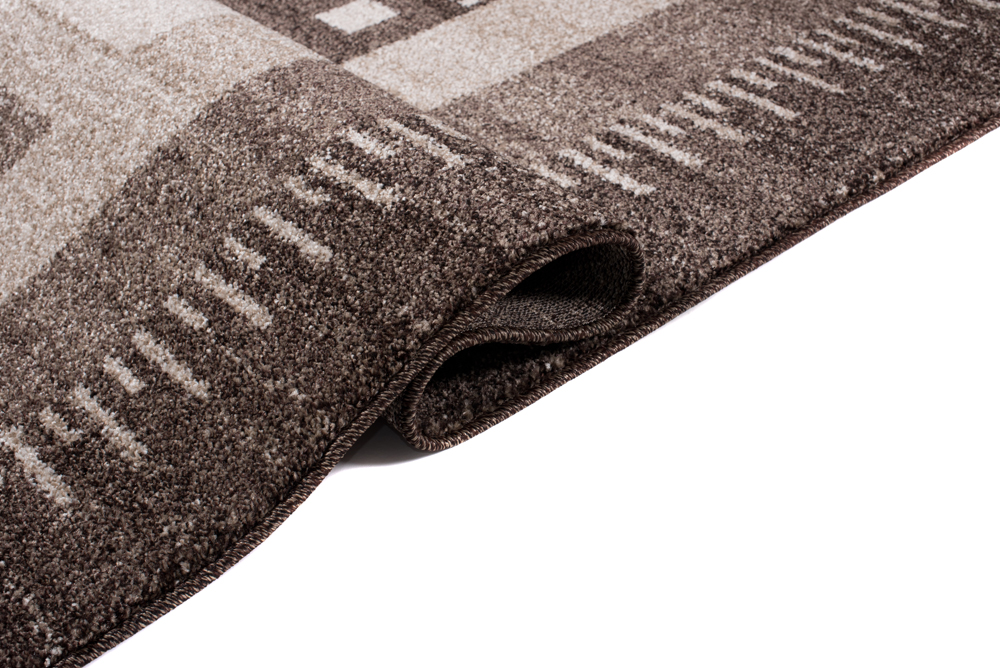 Tappeto Sari Etnico Marrone Caffè Geometrico