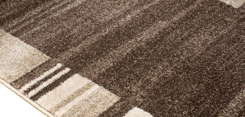 Passatoia Sari Marrone Beige con Cornice