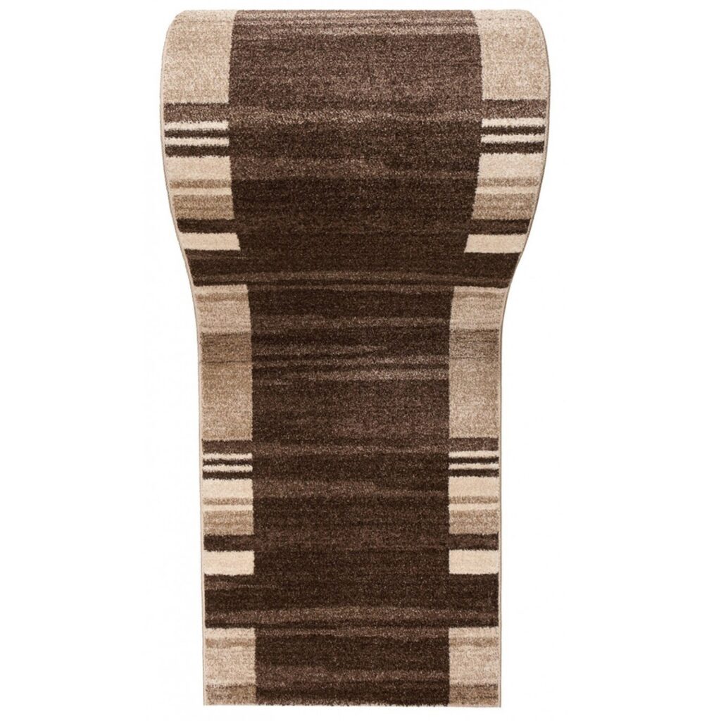 Passatoia Sari Marrone Beige con Cornice