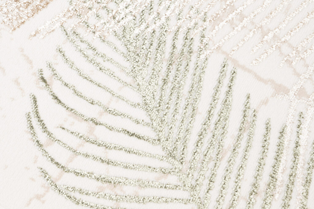 Passatoia Crystal Beige Verde Foglie
