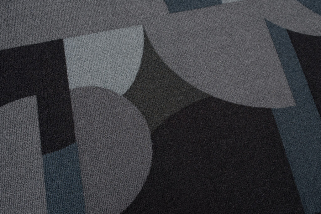 Passatoia Antiscivolo Grigio Blu Semicerchi