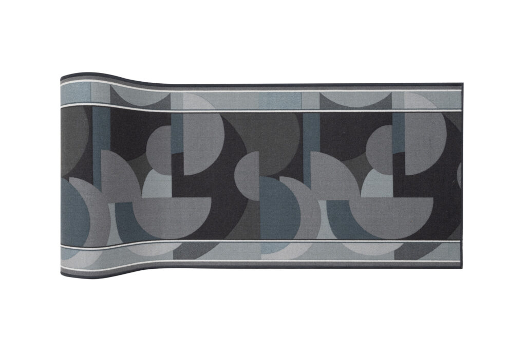 Passatoia Antiscivolo Grigio Blu Semicerchi