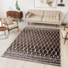 Tappeto Sari Moderno Marrone Ecrù Geometrico Rete