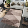 Tappeto Sari Moderno Marrone Beige Scuro Astratto Ombre