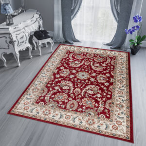 Tappeto Dubai Salotto Orientale Rosso Beige Crema Classico