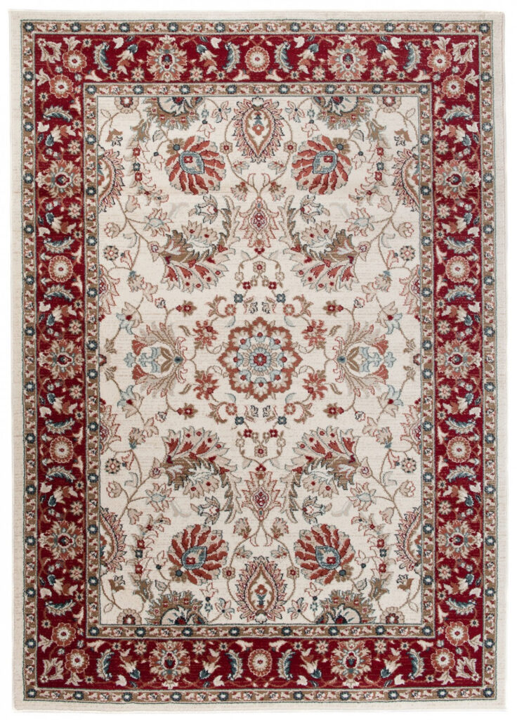 Tappeto Dubai Orientale Rosso Crema Tradizionale Classico