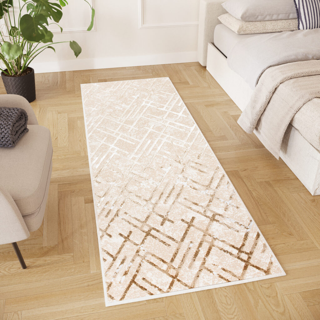 Passatoia Crystal Beige Marrone a Rombo
