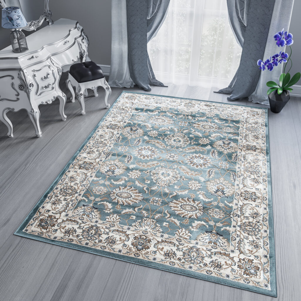 Tappeto Dubai Orientale Blu Verde Tradizionale