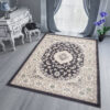 Tappeto Dubai Classico Beige Antracite Floreale Orientale