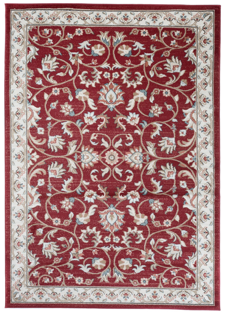 Tappeto Dubai Orientale Classico Rosso Fiori