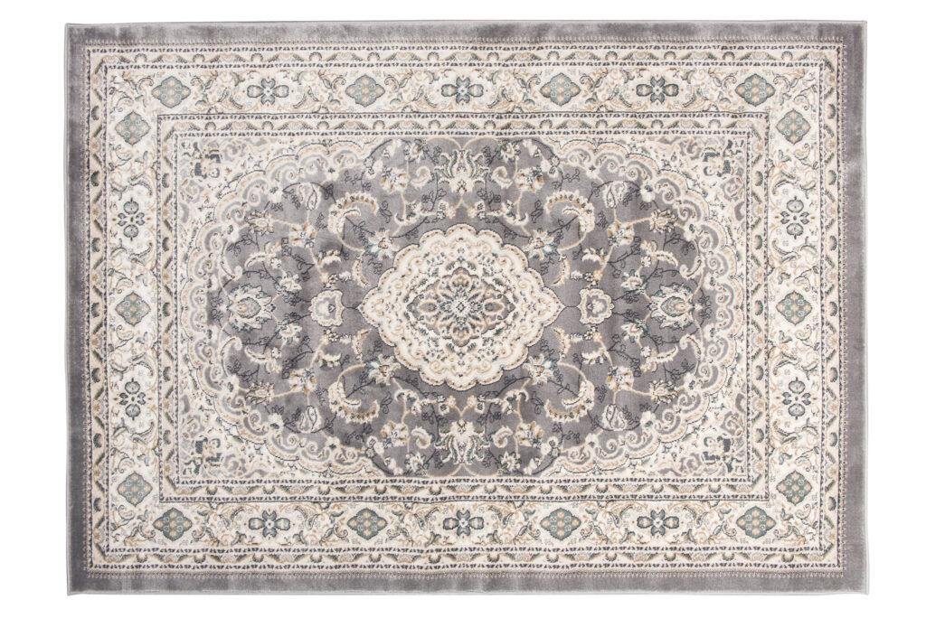 Tappeto Dubai Classico Beige Grigio Floreale Orientale