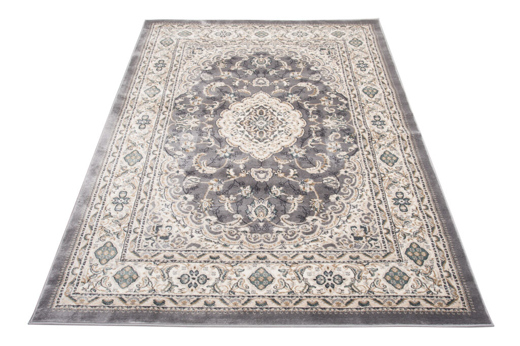 Tappeto Dubai Classico Beige Grigio Floreale Orientale