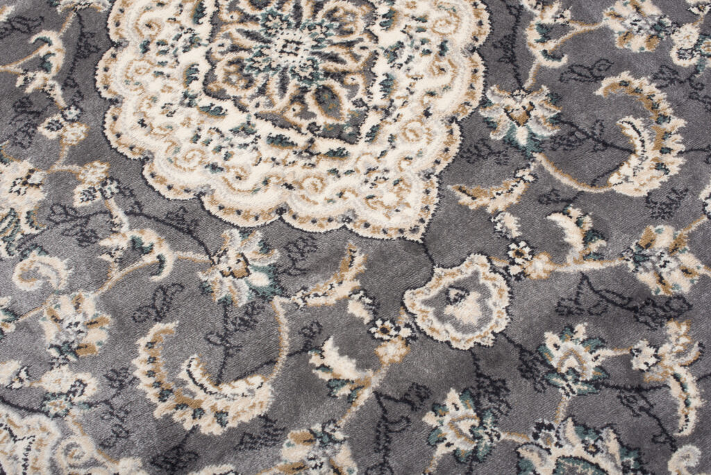 Tappeto Dubai Classico Beige Grigio Floreale Orientale