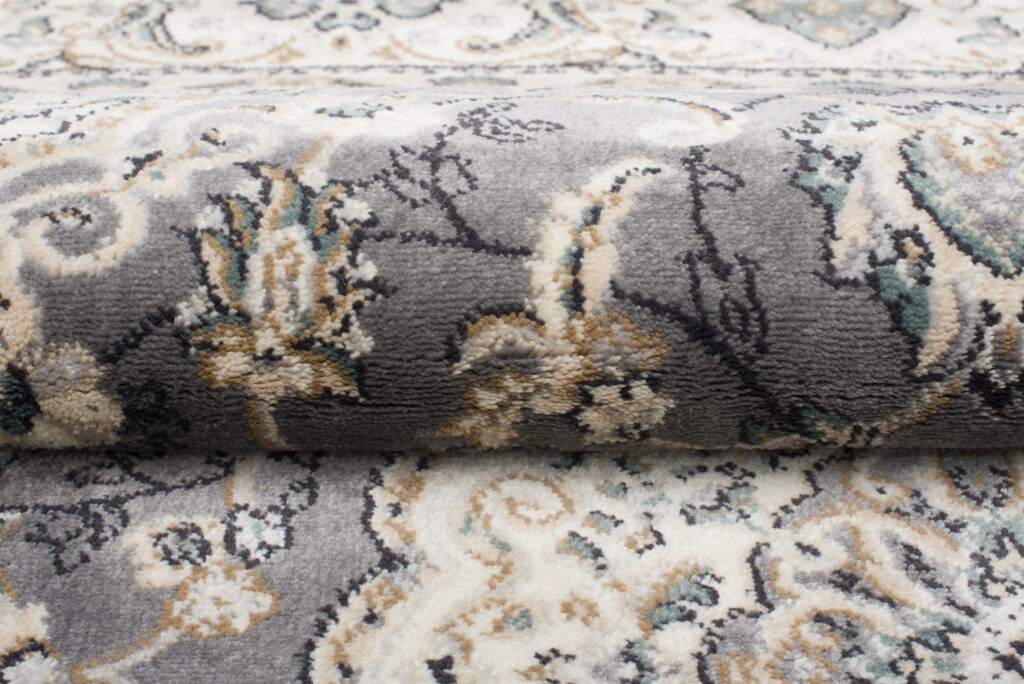 Tappeto Dubai Classico Beige Grigio Floreale Orientale