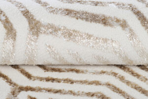 Tappeto Crystal Rotondo Marrone Crema Beige Linee